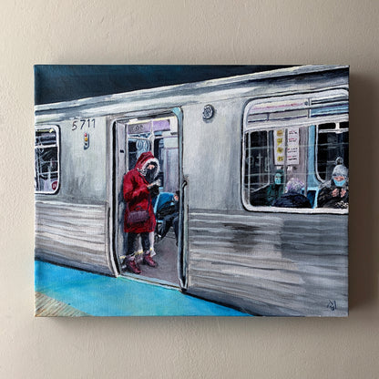 Girl on the Train Original Art