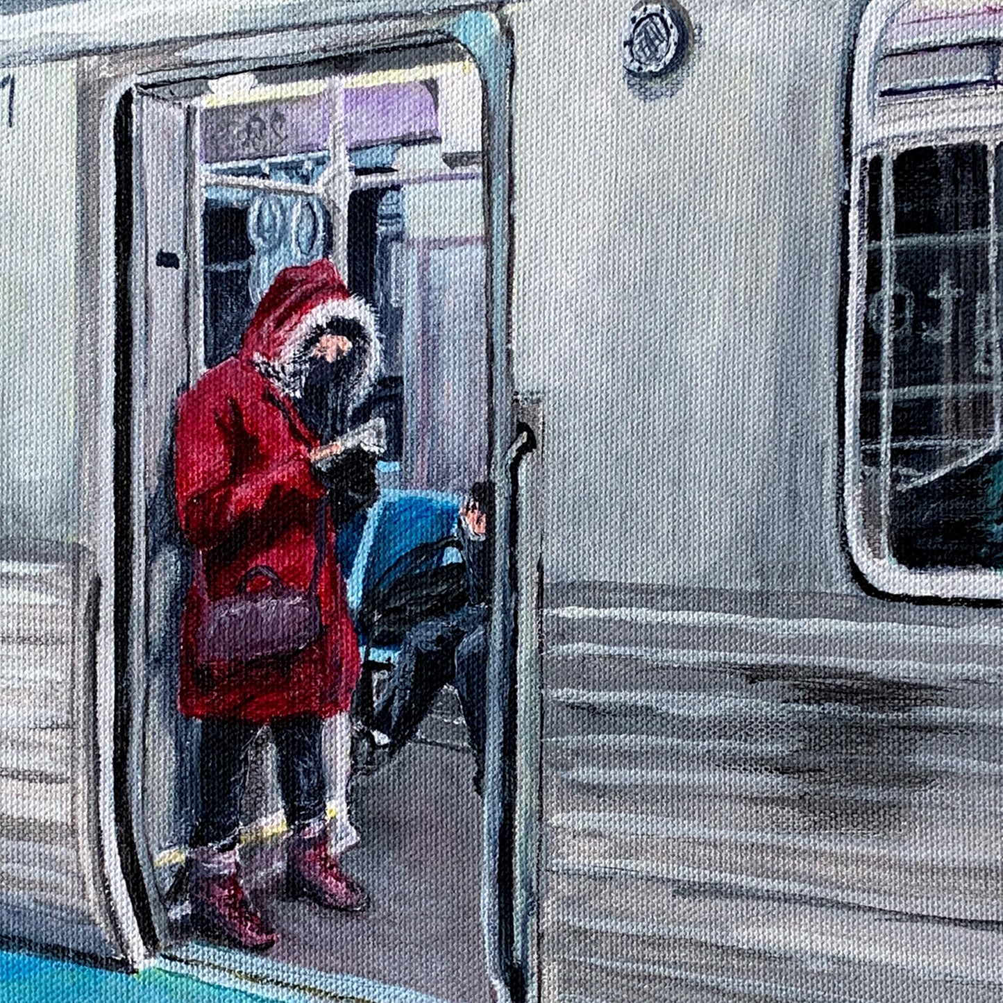 Girl on the Train Original Art