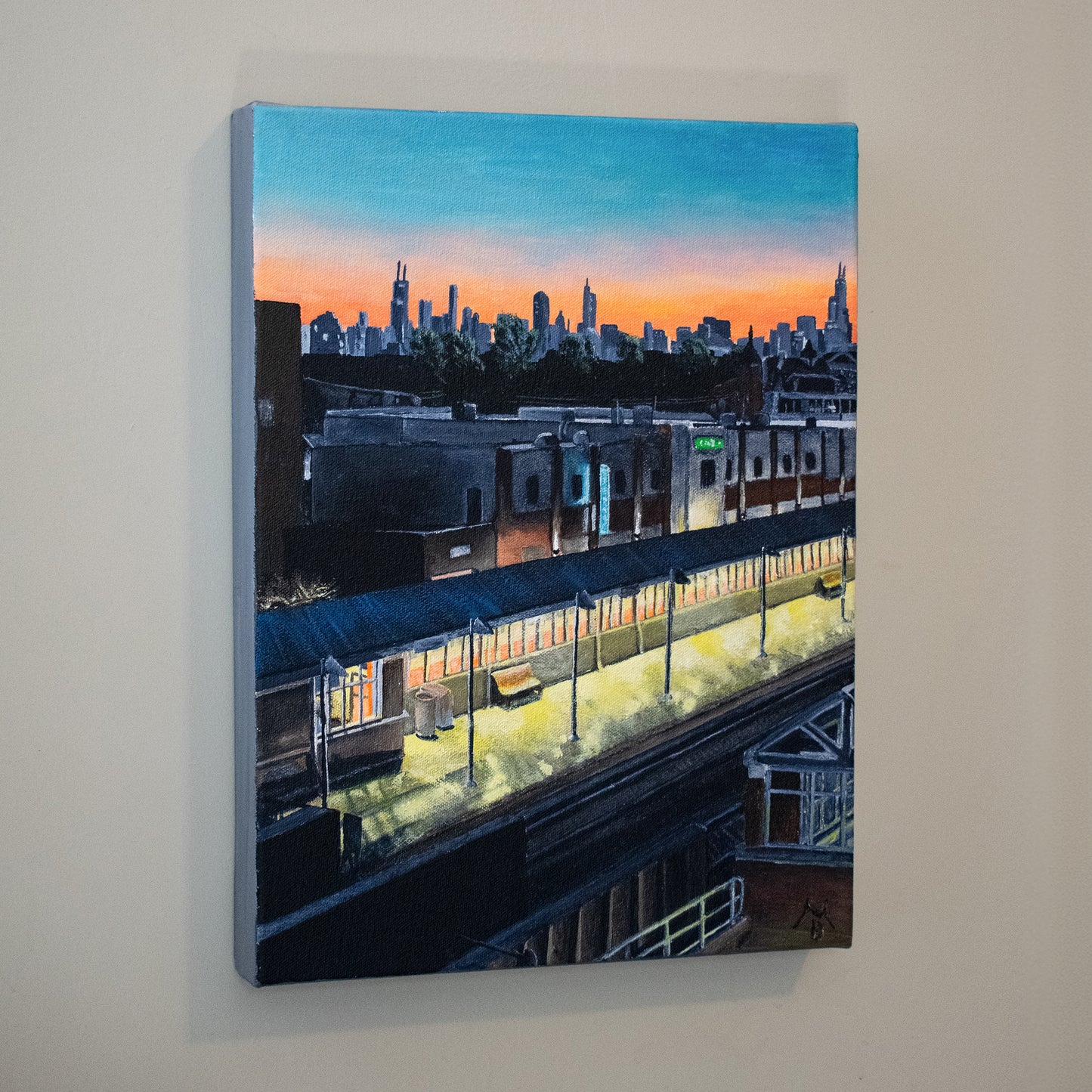 Ravenswood Metra Station a Sunrise Original Art