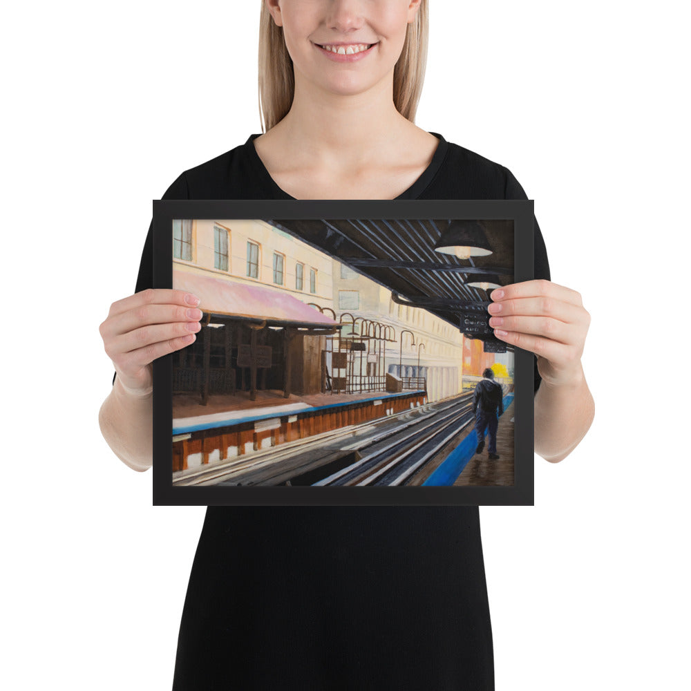 Quincy Station Framed Print