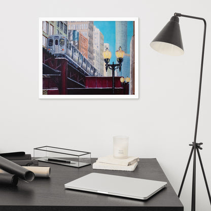 Up At The El Framed Print