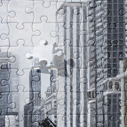 Downtown Bridges in Gray Jigsaw Puzzle