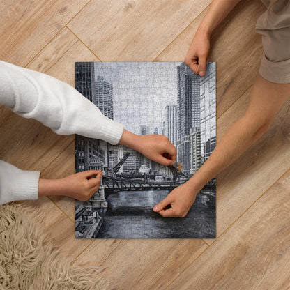 Downtown Bridges in Gray Jigsaw Puzzle